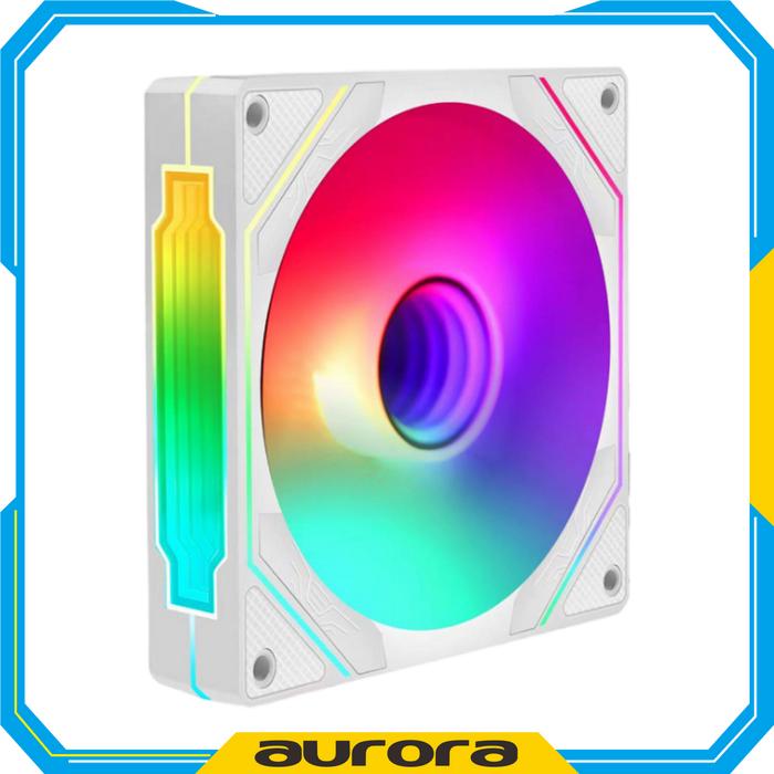 Gambar VBR Whisper ARGB Fan Case 12CM Single Black White LED A-RGB Sync 3Pin 5V Support Aura Mystic Light Polychrome Fusion Motherboard Mainboard Mobo PC 3-Pin 120 mm 120mm Putih Hitam Kipas Casing - White dari AuroraComp undefined Tokopedia