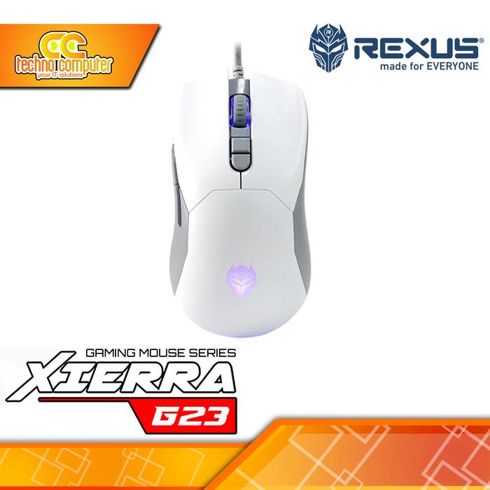 Gambar REXUS XIERRA G23 - Gaming Mouse - Putih dari Techno Computer Bali Kota Denpasar Tokopedia