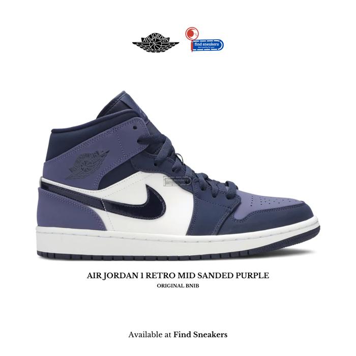Jual Sepatu Sneakers Pria NIKE AIR JORDAN RETRO MID PURPLE BRAND