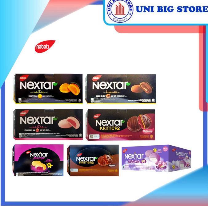 Gambar Nabati Nextar Brownies Coklat Nastar Strawberry Krimero BOX 34gr 10Pcs - Nastar dari sryatin mentos undefined 2 Tokopedia