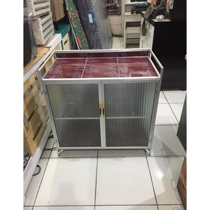 Gambar RAK KOMPOR 3 PINTU ALUMUNIUM MEJA CUCI PIRING MEJA KOMPOR WASTAFEL - 2 pintu dari PEKON JAYA undefined Tokopedia