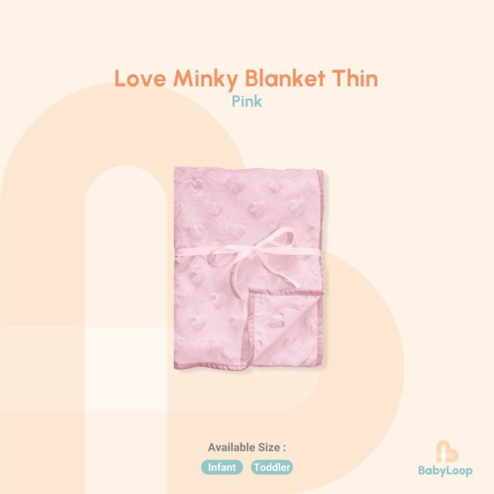 Gambar Selimut Bayi & Anak - Love Minky Blanket Thin - Baby Loop - Pink, Infant dari Baby Loop Authorized Reseller undefined Tokopedia