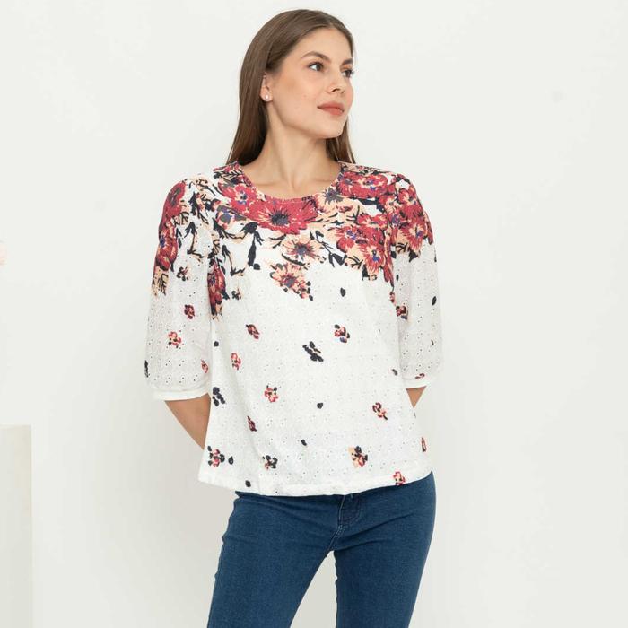 Gambar *Ready Stok* SISTER'S - Atasan Katun Kombi Kaos Y6311 (ZE) - Putih, L dari Sisters Fashion Group undefined Tokopedia