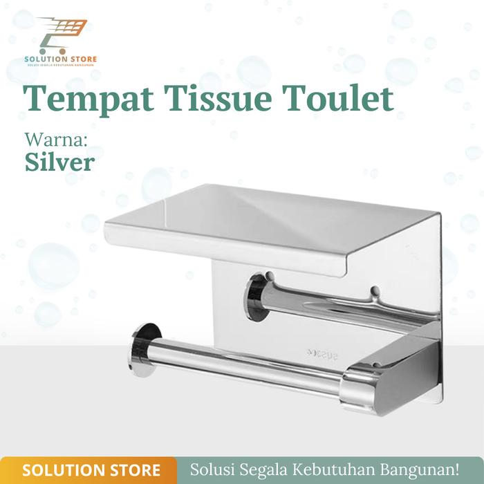 Gambar tempat tissue Roll/Tempat tisu toilet Tisu Gulung model Toto Plastik - Crome dari Solutionn Store undefined Tokopedia