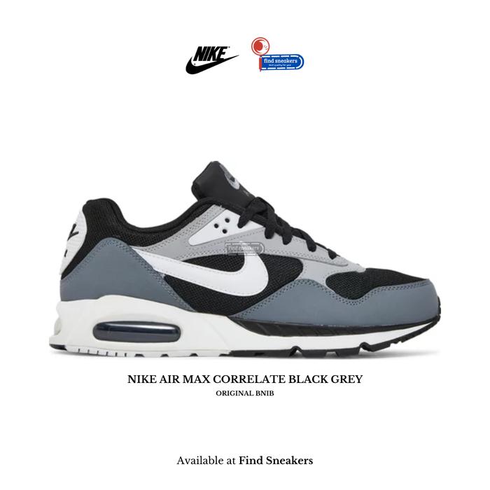 Sepatu Sneakers Pria NIKE AIR MAX CORRELATE BLACK GREY ORIGINAL BRAND NEW  IN BOX 39 di Find Sneakers Tokopedia