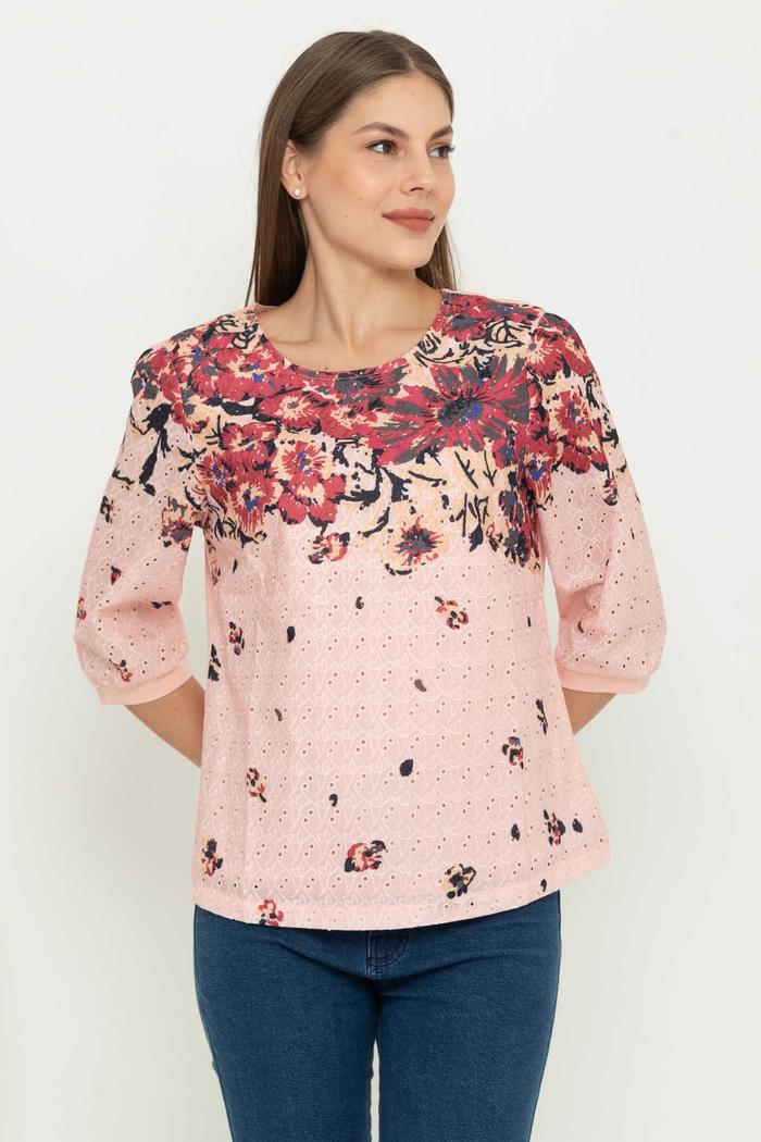 Gambar *Ready Stok* SISTER'S - Atasan Katun Kombi Kaos Y6311 (ZE) - Pink, XL dari Sisters Fashion Group undefined Tokopedia