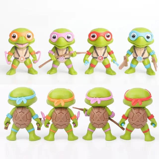 Gambar Topper Kue Figure Kura Kura Ninja TMNT Teenage Mutant Ninja Turtle - 8cm Set 4 Chibi dari Blue Toys undefined Tokopedia