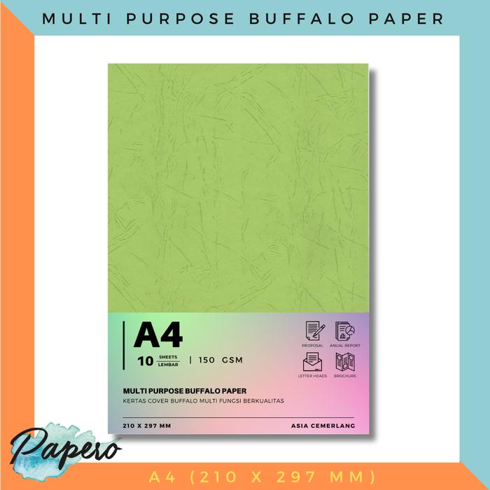 Gambar Kertas Karton Cover Buffalo A4 / F4 150 gsm - Hijau Muda, F4 dari Papero Shop undefined Tokopedia