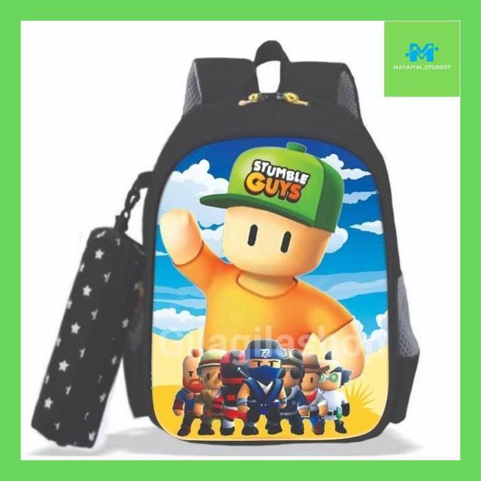 Gambar Mayai^ Tas Anak Sekolah Laki Laki Karakter Kartun Stumble Guys - Hitam dari Mayaiyai_store07 undefined Tokopedia