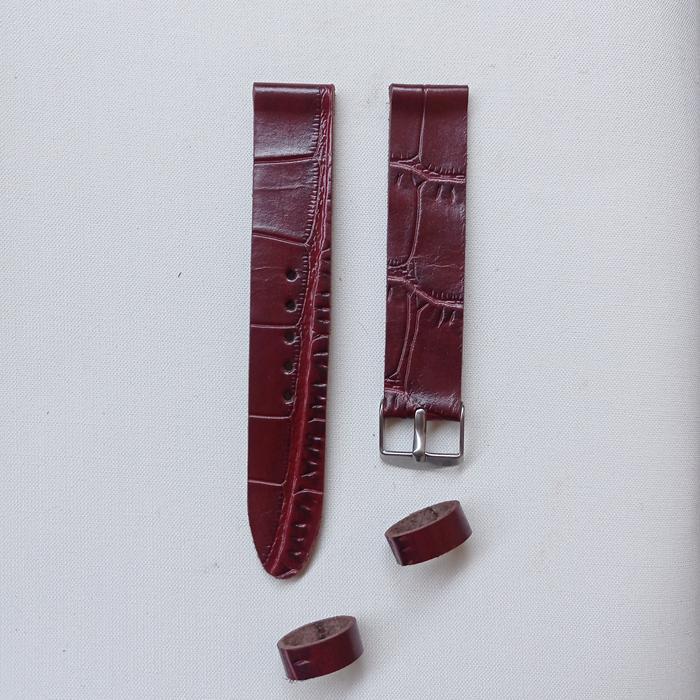 Gambar tali jam tangan kulit sapi crocodiles - marun, 16 dari R.MQ undefined Tokopedia