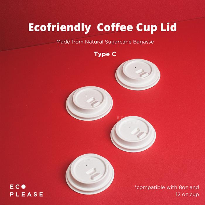 Gambar Ecofriendly Coffee Cup Lid Ecoplease Sugarcane Bagasse Biodegradable - B80, Natural dari Ecoplease Home Compostable undefined Tokopedia