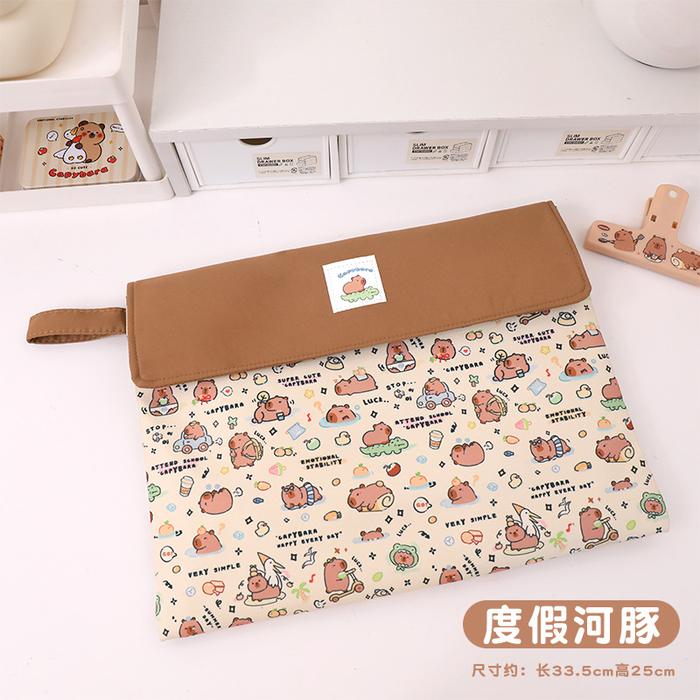 Gambar Capybara Document Bag Tas Capybara Tas Dokumen Capybara Dokumen Storage Capybara MOMO064 - Croco Capybara dari Glowdess undefined Tokopedia