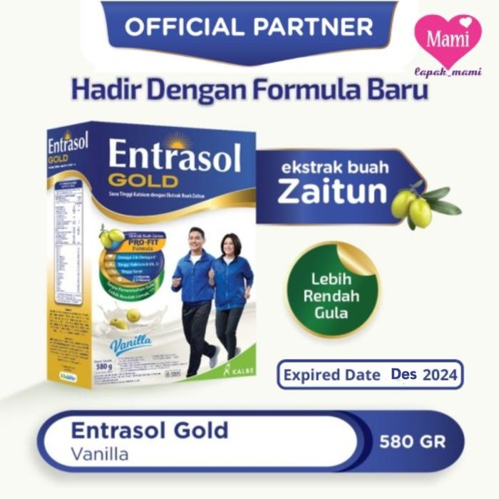 Gambar Susu Tinggi Kalsium Dengan Pro-fit Formula Entrasol Gold Vanila 600g dari lapakmami9 undefined Tokopedia