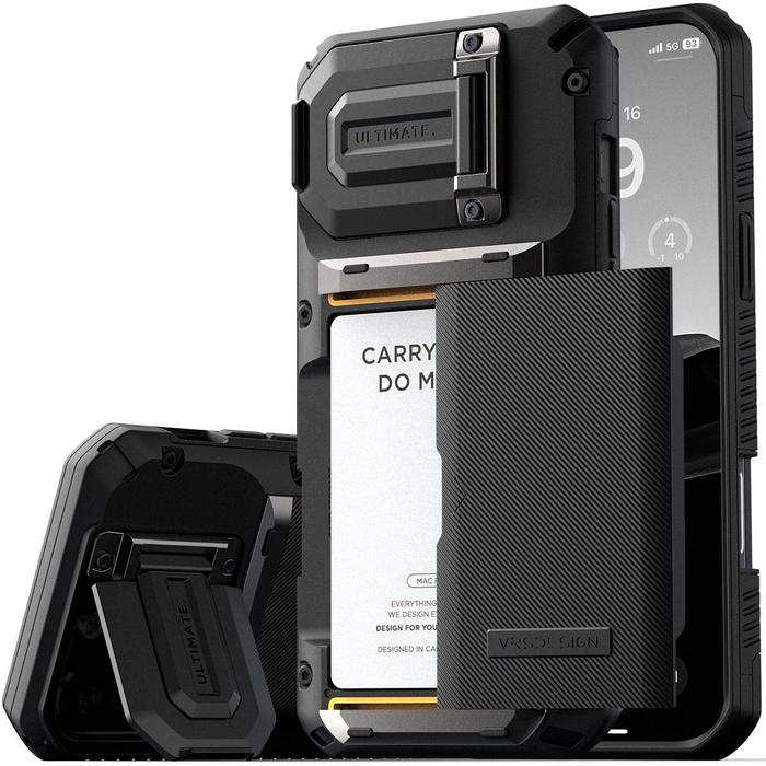 Gambar Case iPhone 16 Pro Max Plus VRS Design Duo Guard Card Holder Casing - Black, iPh 16 Pro Max dari GET-WID undefined Tokopedia