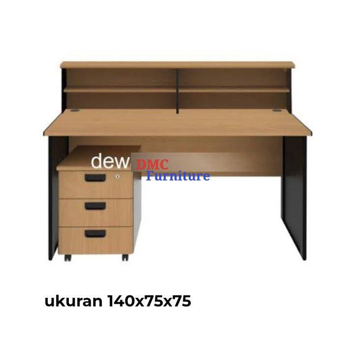 Gambar Meja Receptionis Meja Counter Meja Kasir 120 Meja tulis Meja Kantor TKDN MP 120 EXPO - 140 Laci dari DMC Furniture BDG undefined Tokopedia