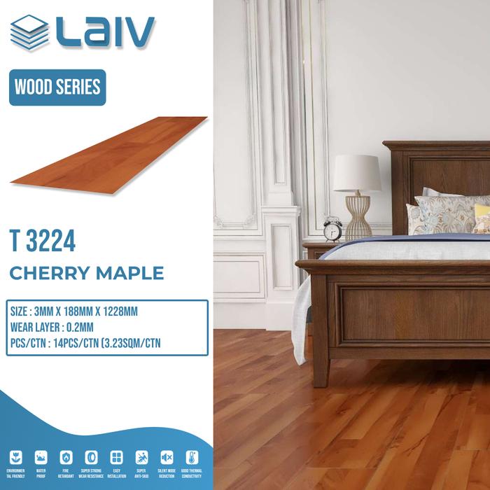 Gambar LAIV Lantai Vinyl Luxury Floor 3mm Wood Stone Carpet Series Lantai Vinyl Kayu Flooring Lantai Vynil - T-3224 dari LAIV Official Store undefined Tokopedia
