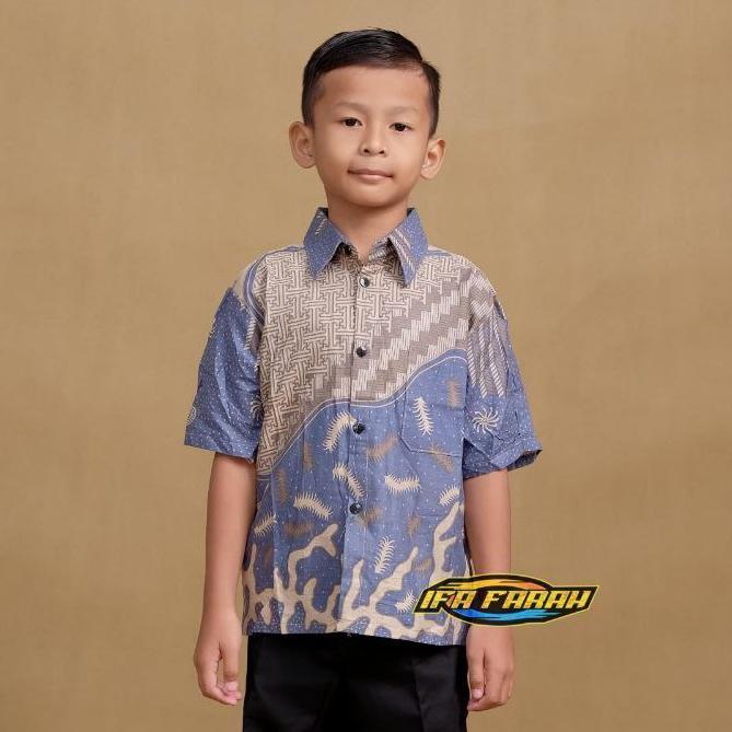 Gambar Baju couple batik ayah dan anak, baju batik anak, atasan batik pria,couple terbaru - Hem Anak, M dari D.E.A Batik undefined Tokopedia