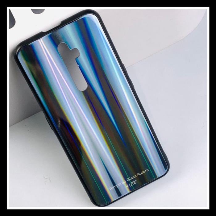Gambar OPPO RENO2 RENO 2 UME AURORA ORIGINAL HARD CASE TEMPERED GLASS COVER - HITAM-AURORA., OPPO RENO 2. dari Markas acc 88 undefined Tokopedia