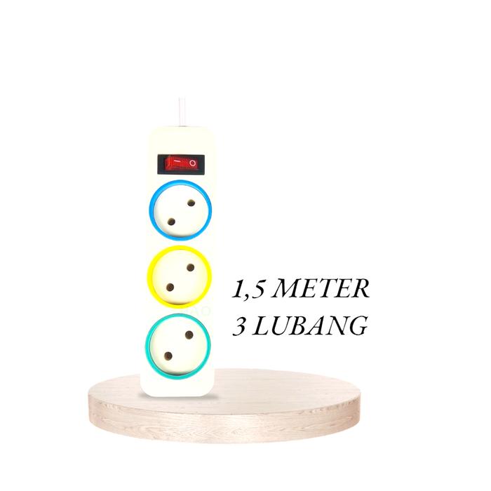 Gambar Stopkontak Kabel Gepeng Warna ON/OFF Cahaya 1,5M/3M/5M Dengan 3 Lubang - 1,5 M/3 LUBANG dari yoralita shop undefined Tokopedia