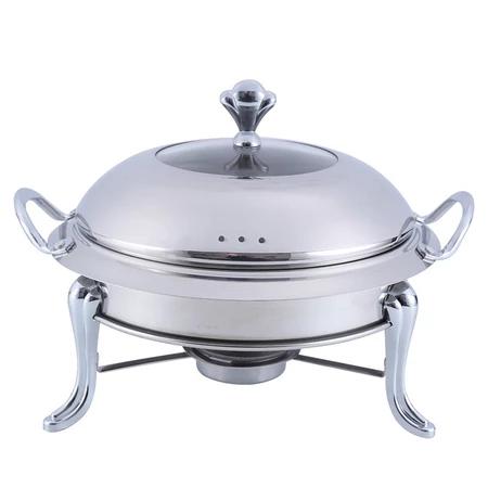 Gambar Wadah Prasmanan stainless steel Tebal/Panci Prasmanan Bulat Emas Mewah Elegan 28cmTempat makan set prasmanan kotak / Chafing Dish 28cm Panci Prasmanan Bulat Stainless Steel dengan Pemanas Round Chaving Dish - Argent dari Asset Mine undefined Tokopedia