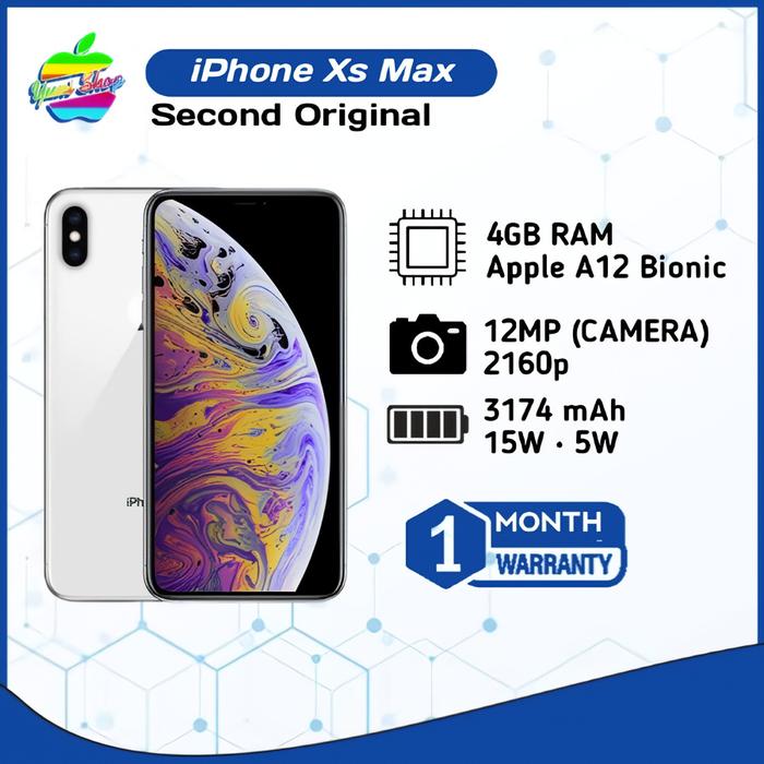 Gambar Iphone xs max 64GB fullset second original mulus - Abu-abu, 64 gb dari yunishop00 undefined Tokopedia