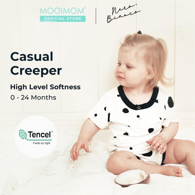 Gambar INSTAN NERO BIANCO TENCEL CASUAL CREEPER BAJU BAYI NYAMAN LARIS - Fine Stripe, 9-12 Bulan dari PD STORE' undefined Tokopedia