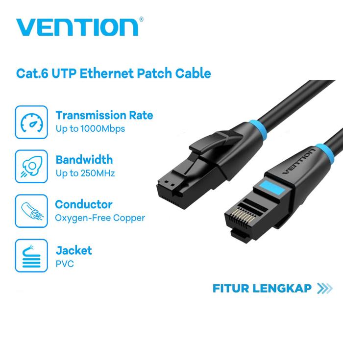 Jual Vention 25m Kabel Lan Cat6 Cat.6 UTP Ethernet Patch Cord Cable ...