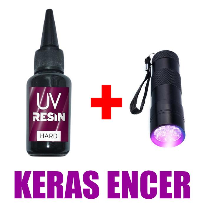 Gambar Resin UV Bening Clear Hard DIY Craft Ultraviolet - KERAS - ENCER, 10g + Senter dari Timor Gear ID undefined Tokopedia