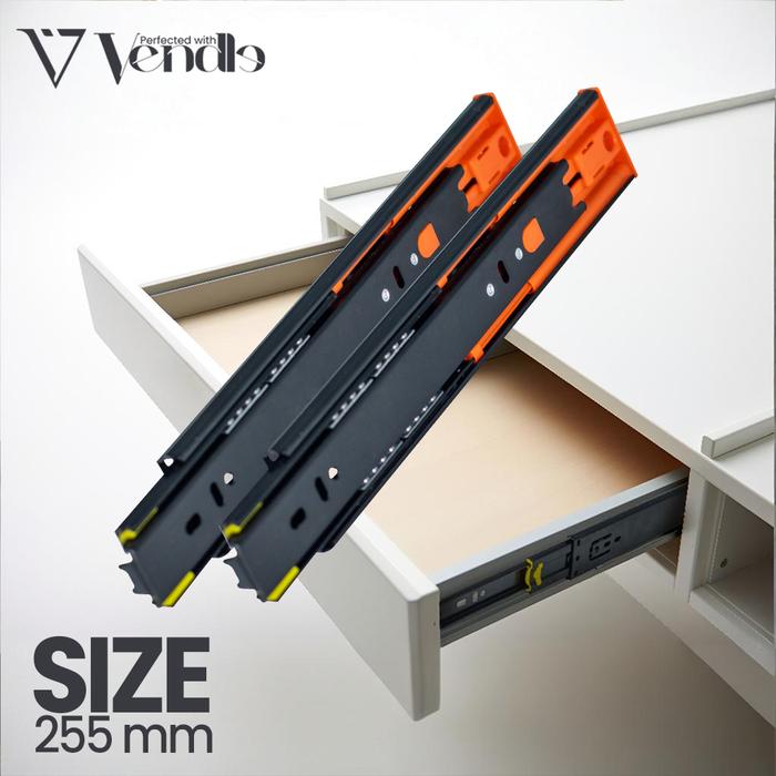 Gambar Rel Laci Push To Open - Rail Drawer Slider Kabinet Sliding - Rel Laci Tekan Pencet Lemari Kabinet 25 30 35 40 45 50 55 - 255mm dari Vendle undefined Tokopedia