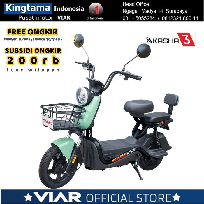 Sepeda Listrik VIAR AKASHA SURABAYA ORIGINAL Hijau, Sby/Sda/Gresik