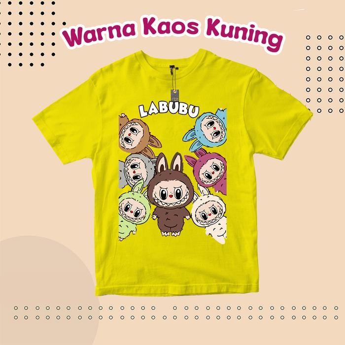 Gambar Kaos Anak Gambar Labubu Perempuan Unisex Usia 1 2 3 4 5 6 7 8 9 10 Tahun - Kuning, S dari Eiyo Store Kids undefined Tokopedia