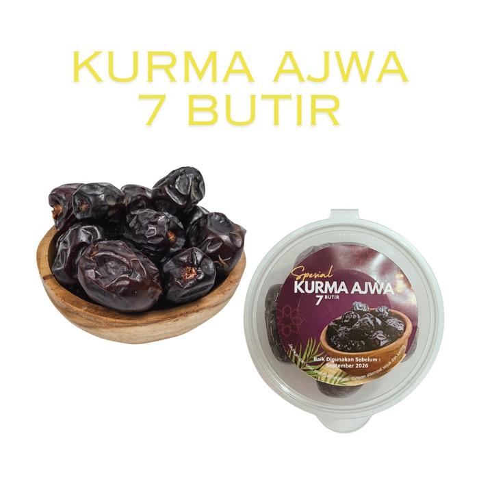 Gambar Kurma Ajwa Madinah 7 Butir ARA DATES PREMIUM KEMTAN Kurma Nabi Asli - ajwa natural dari Toko Kurma Arafah undefined Tokopedia