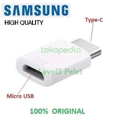 Converter Micro USB to Type C Original 100% Samsung Sambungan Konektor di  Level3 Shop_new Tokopedia