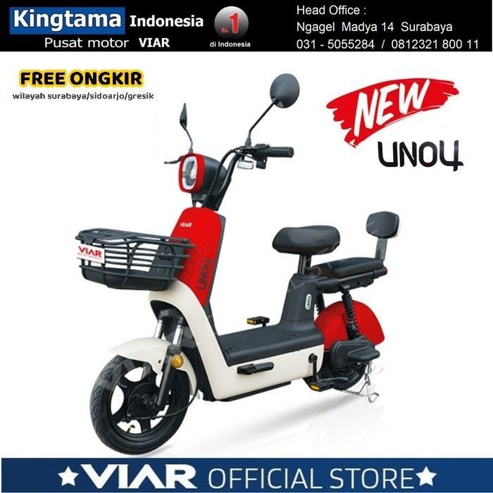 Gambar Sepeda Listrik VIAR UNO3 - PROMO - ORIGINAL - New UNO4 Merah, Sby Sda Gresik dari MOTOR VIAR INDONESIA undefined Tokopedia