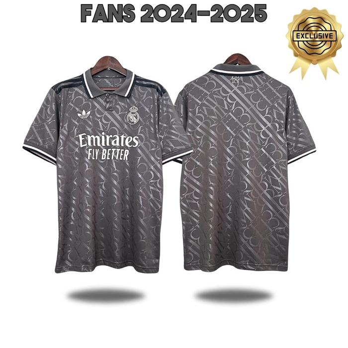 Gambar UNTUK ANDA FANS JERSEY REAL MADRID 2024 2025 3RD THIRD BAJU SEPAK BOLA HITAM ABU GREY 24 25 SRJERSEY MURAH - 3rd Polos, S dari Rapstroreid undefined Tokopedia