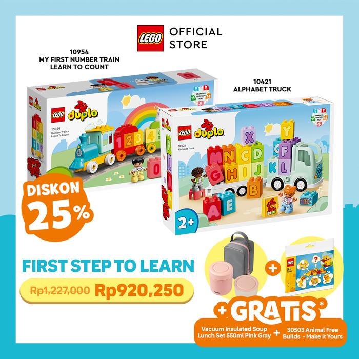 Gambar LEGO DUPLO Bundle - LEGO DUPLO 10954 My First Number Train + LEGO DUPLO Town 10421 Alphabet Truck dari LEGO ID Official Distributor undefined Tokopedia