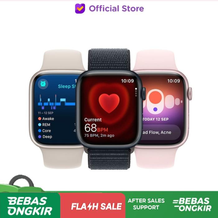 Gambar Apple Watch Series 9 2023 41mm 45mm Sport Band Midnight Starlight Pink - Midnight, 41mm Band S/M dari Digitalisme Store undefined Tokopedia