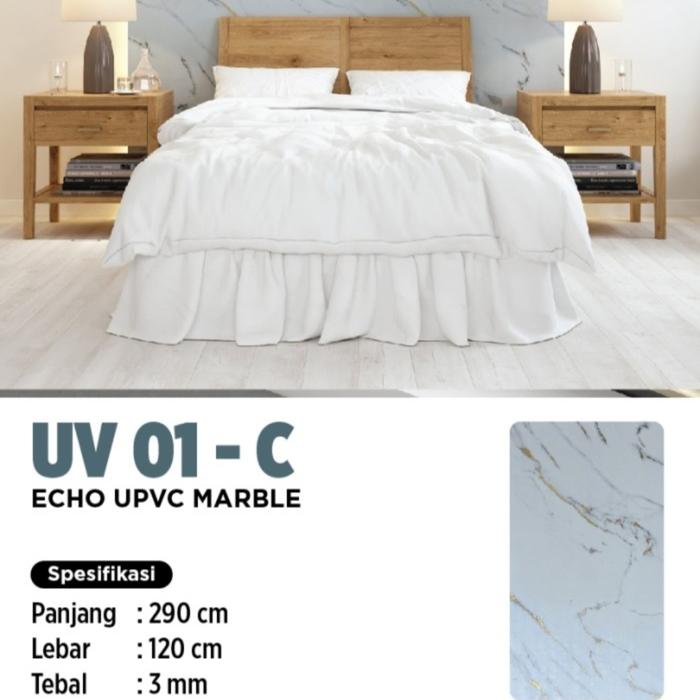 Gambar Panel Marmer / Marble Sheet / Panel Board UPVC Marble Echo Series C - UV 01-C dari HomeDesign 88 undefined Tokopedia