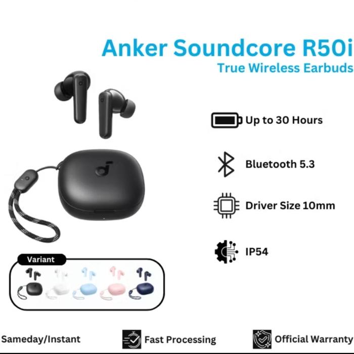 Jual Headset Bluetooth TWS ANKER SOUNDCORE R50i POWERFULL BASS