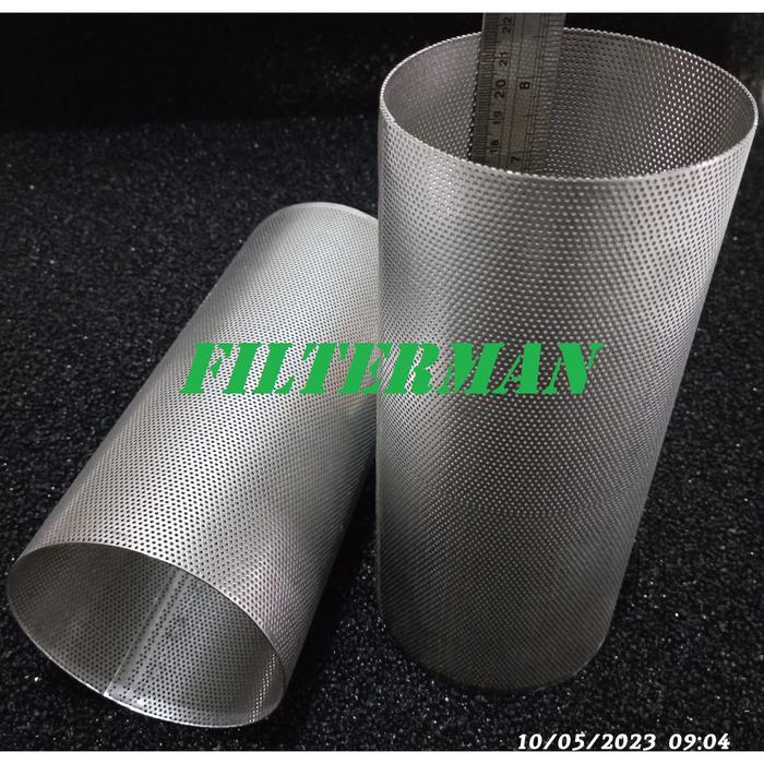 Gambar Saringan Air Minyak Oil Water Filter Stainless Steel SS 304 Element Inline Bucket Y Strainer 2,5 " - 3" inch DN 65 - 80 Custom - Hole 1 x t.1 mm, D.80 x H.185 mm dari Filterman undefined Tokopedia