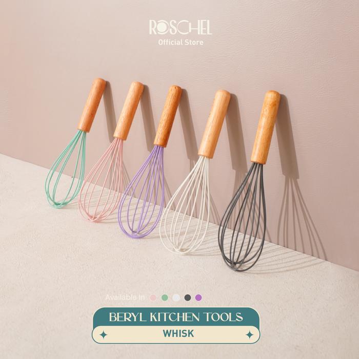 Gambar Roschel Beryl Spatula Sutil Silicone Food Grade Tahan Panas Anti Leleh - WHISK, Putih dari Roschel Home undefined Tokopedia