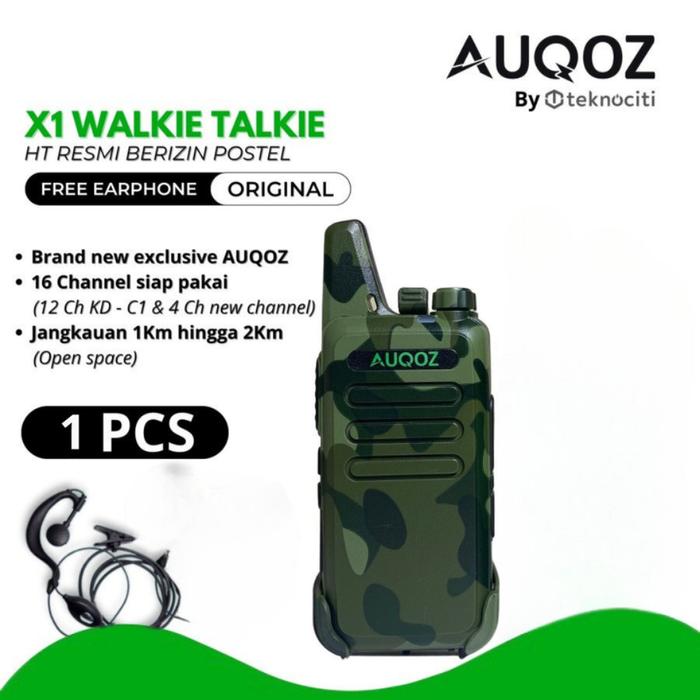 Gambar AUQOZ X1 Walkie Talkie 1 Pcs - HT Alt 888s Wln Wlan KDC1 Scom SH10 A1 - Hijau dari AUQOZ Shop undefined Tokopedia