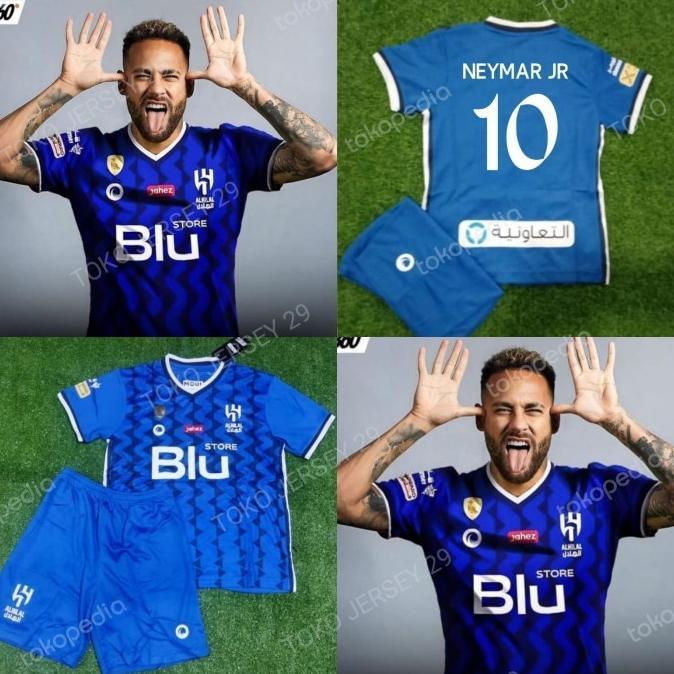 Gambar Jersey Baju Bola Anak Kids Al Hilal Home 2023/2024 + Neymar Grade Ori #Gratisongkir - 16 dari Abase Sports.com undefined Tokopedia