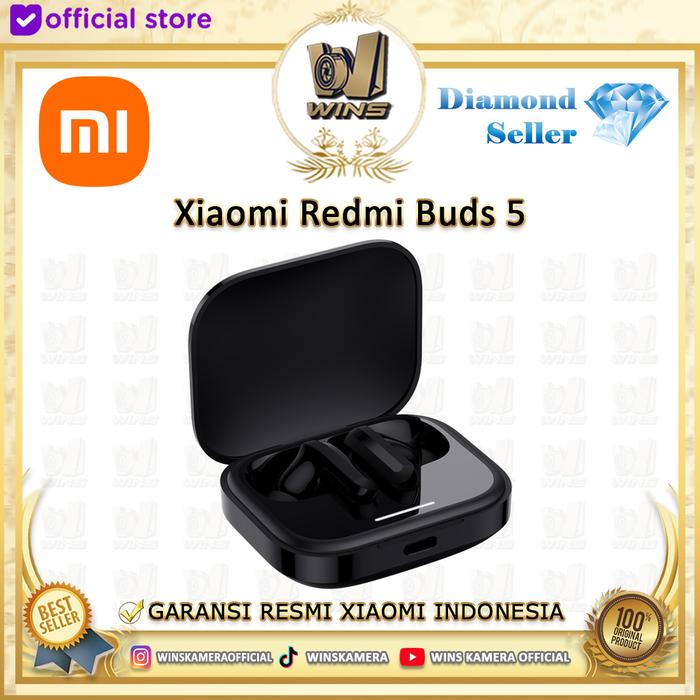 Gambar Xiaomi Redmi Buds 5 | Driver dinamis 12,4 mm dengan diafragma titanium Peredam kebisingan aktif hingga 46 dB - Black dari WINS OFFICIAL STORE undefined Tokopedia