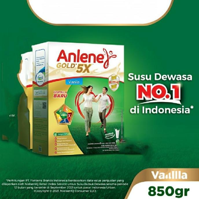 Gambar Anlene Gold 5X Susu Bubuk Vanilla 885G-Tulang, Sendi & Otot dari CV AL MALIK undefined Tokopedia