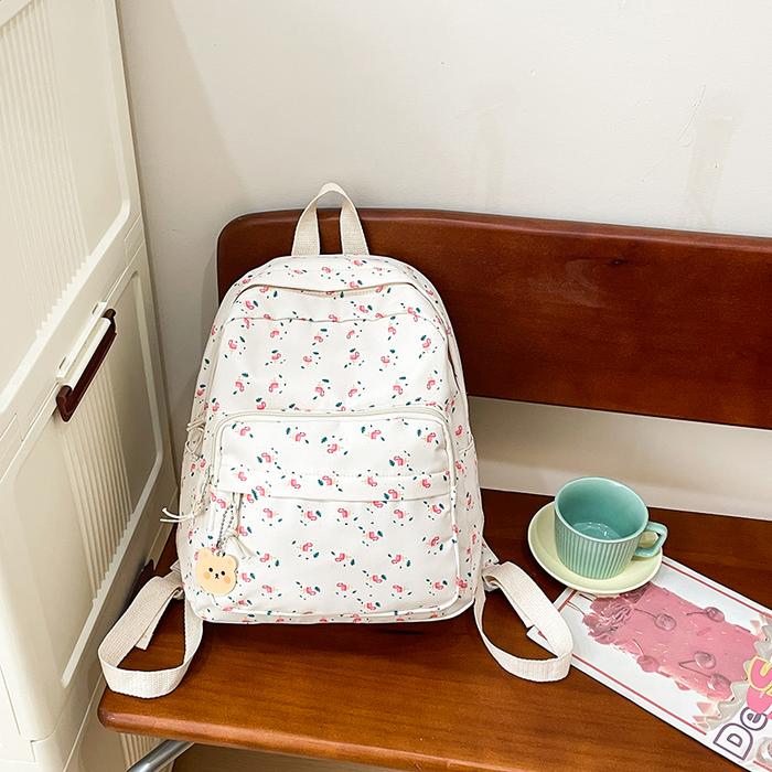 Gambar Mismi Carmen Bag Tas Ransel Mini Wanita Flamingo Korean Casual Backpack Perempuan Stylish - 42C - Putih dari Mismi Official Store undefined Tokopedia