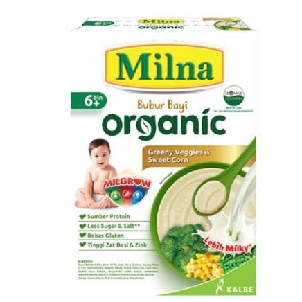 Gambar Milna Bubur Bayi Organik 6m+ Box 120gr - sweet corn dari Tododo Baby undefined Tokopedia