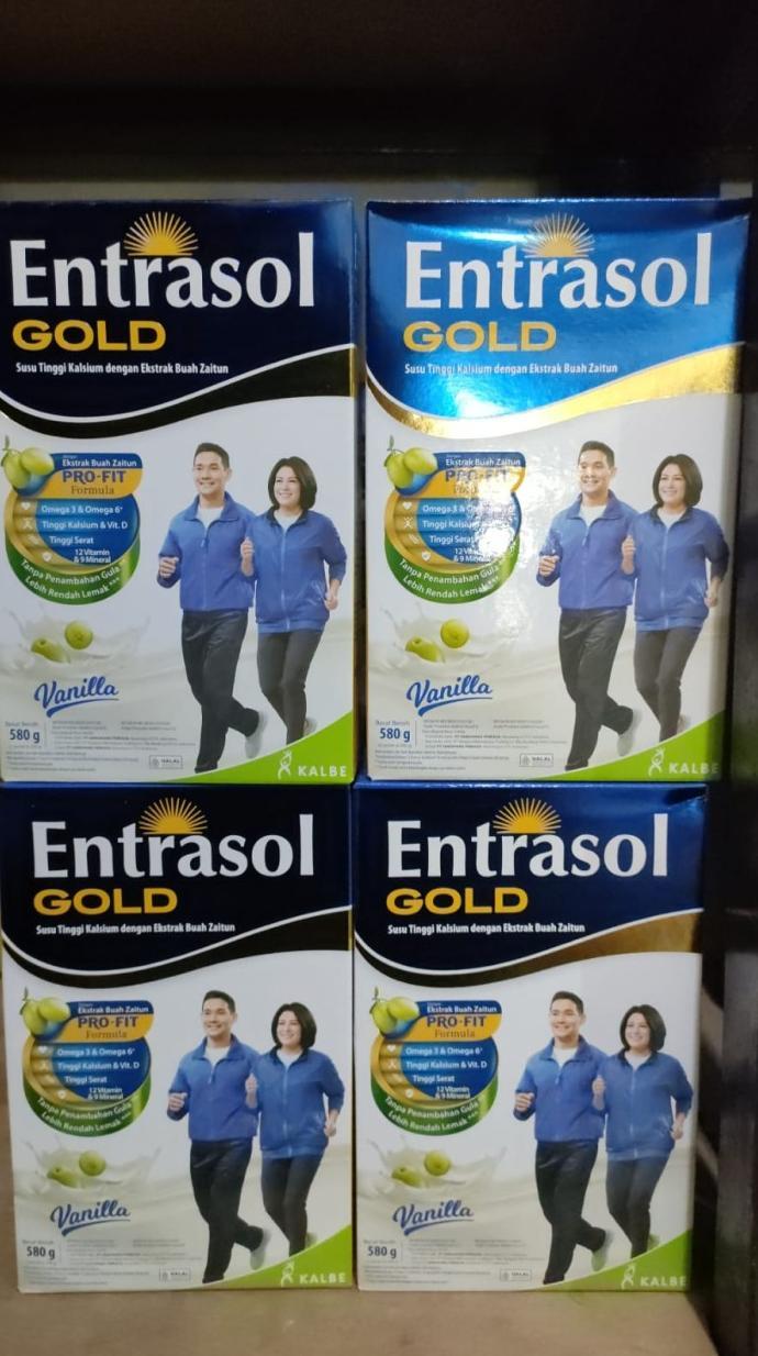 Gambar Entrasol Gold 600Gr Susu Tinggi Kalsium Rasa Vanilla-Coklat - Vanila dari Wanela Outlet undefined Tokopedia