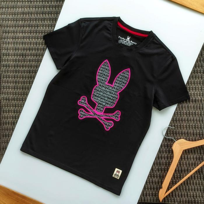 Gambar T-SHIRT kaos pria Bordir Psycho Bunny import M-XXXL - Hitam1, L dari Joli Jolie ID_NEW undefined Tokopedia