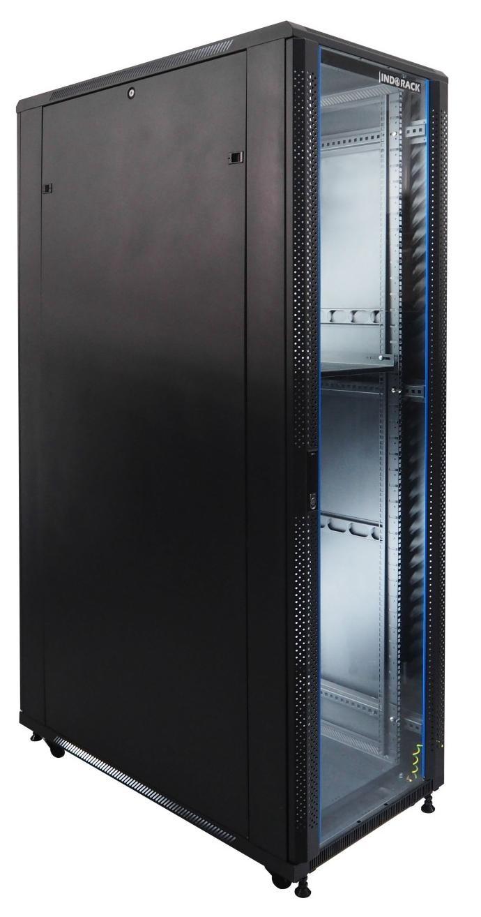 Jual INDORACK CLOSE RACK 42U DEPTH 1150MM GLASS DOOR - IR11542G 42U ...